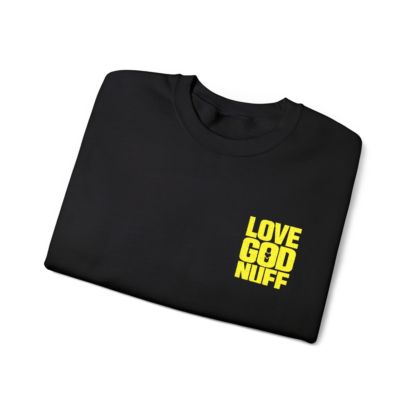 LOVE GOD NUFF Yellow Pocket Sweatshirt