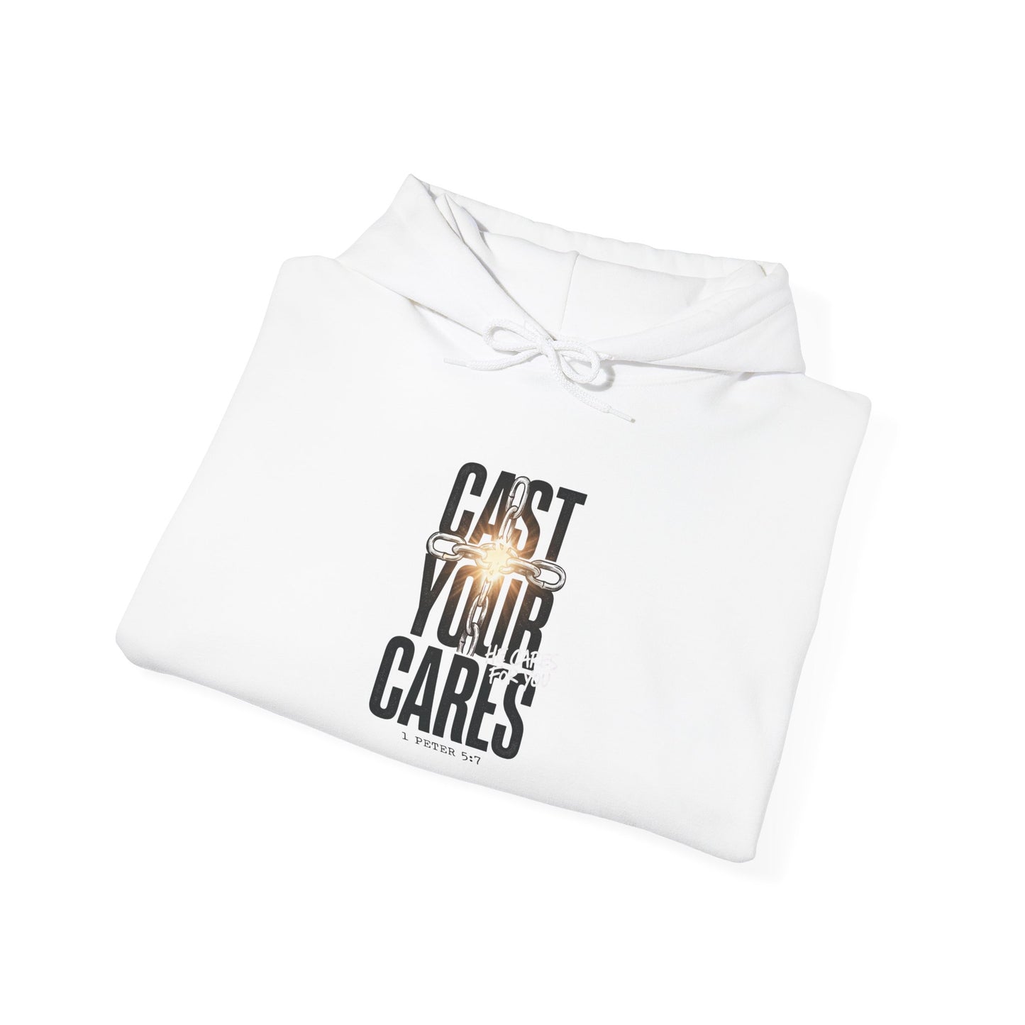 Cast Your Cares Hoodie | Christian streetwear, scripture tee style