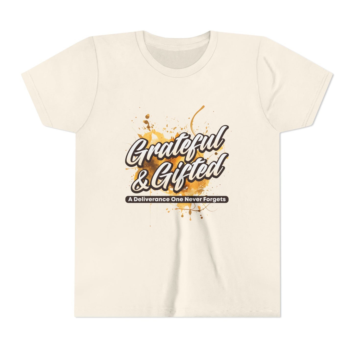 Grateful & Gifted Youth Tee – Inspirational Kids' Short Sleeve Shirt ("A Deliverance One Never Forgets")