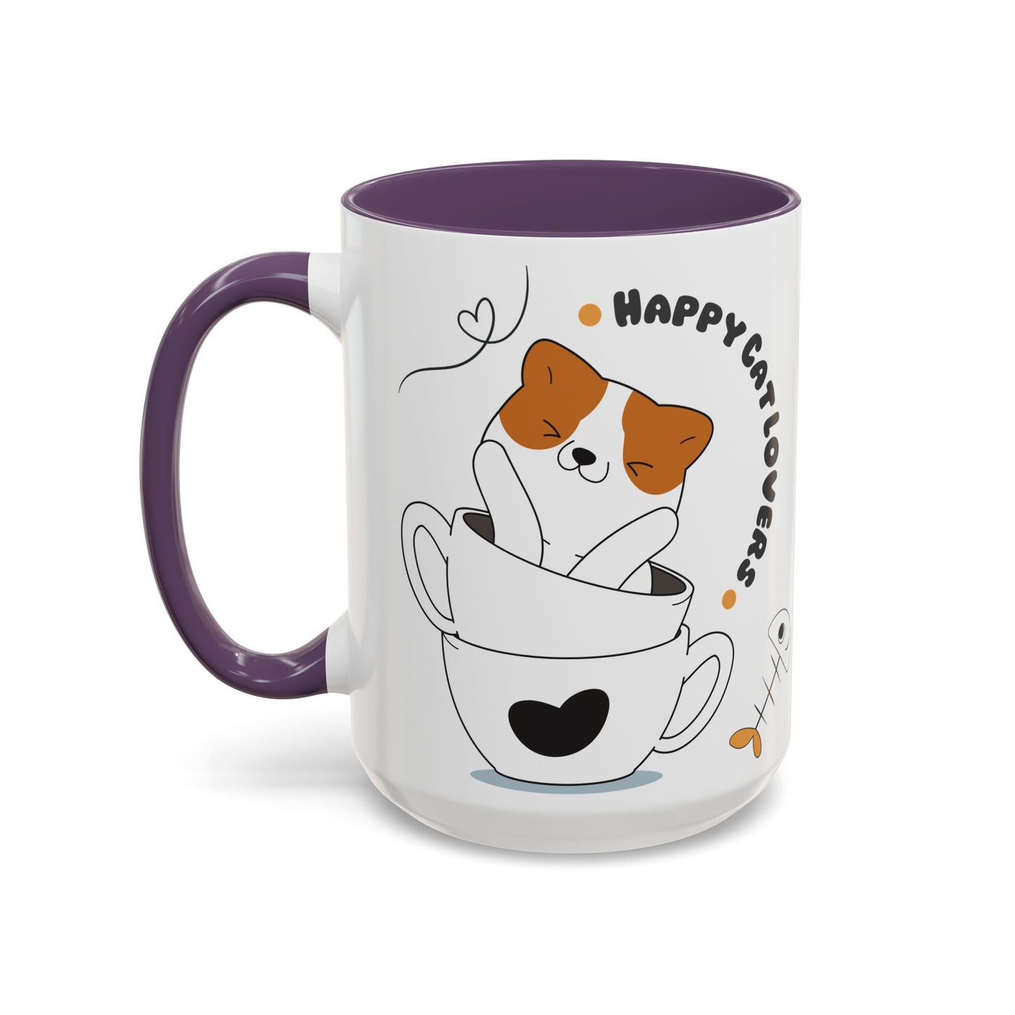 Whimsical Cat Lovers Coffee Mug | Cute Cat Decor, Gift for Pet Owners, Fun Design, Coffee Lover's Gift, Black Accent Mug