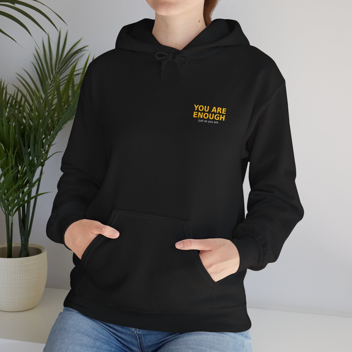 You Are Enough Hoodie — Positive Pastel Self-Love Sweatshirt