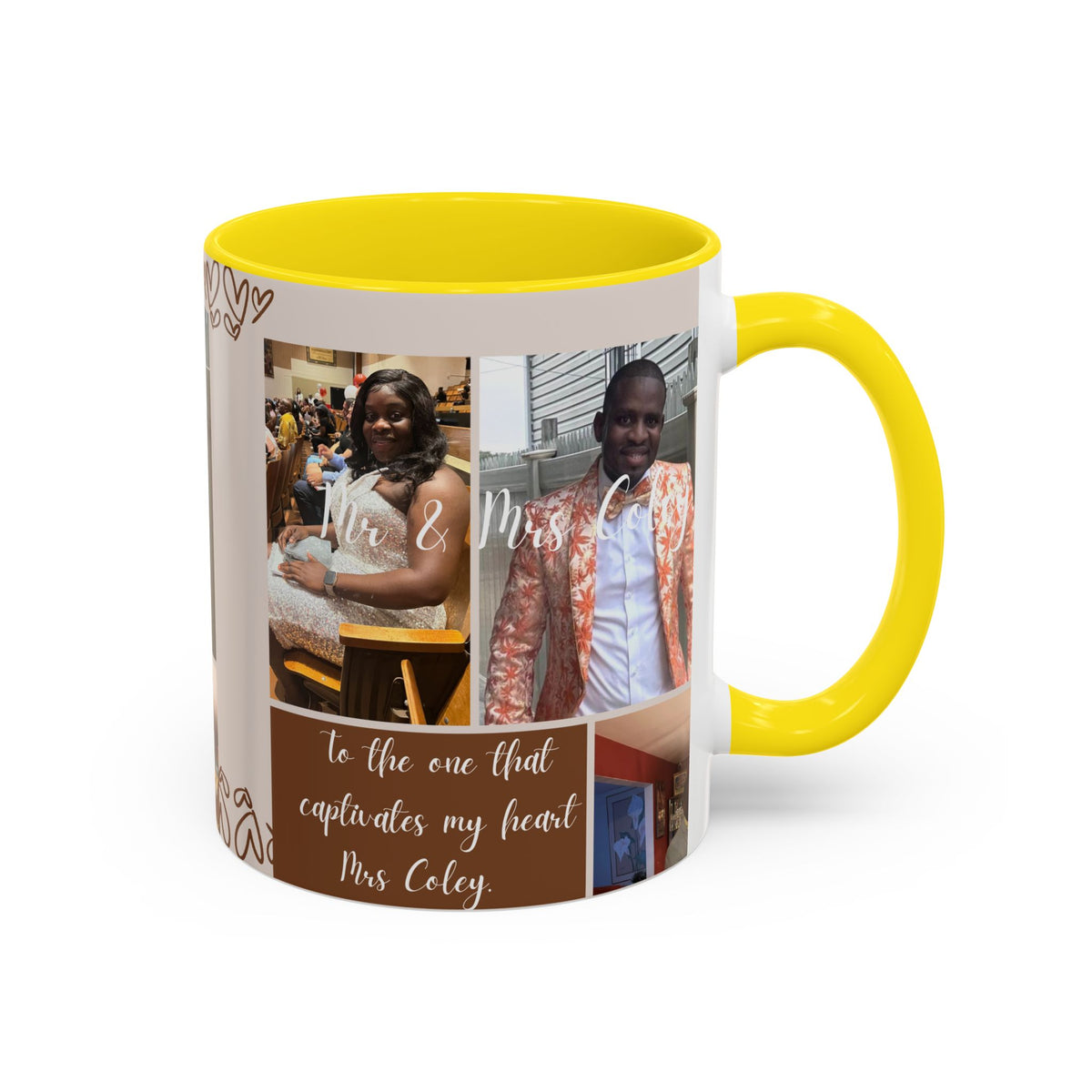 Personalized Photo Collage Coffee Mug – “To the One That Captures My Heart”