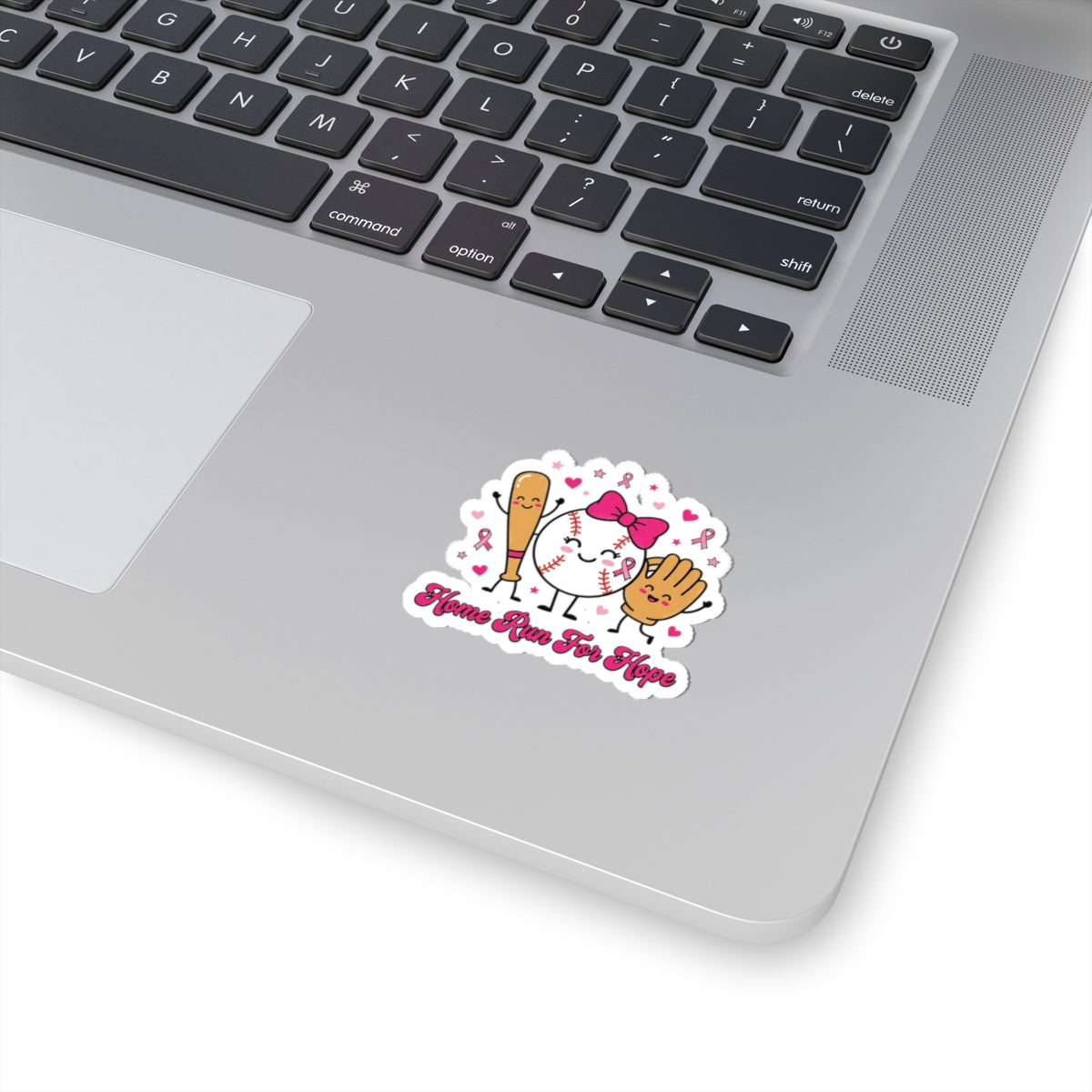 Home Run For Hope Sticker | Breast Cancer Awareness, Pink Ribbon Baseball