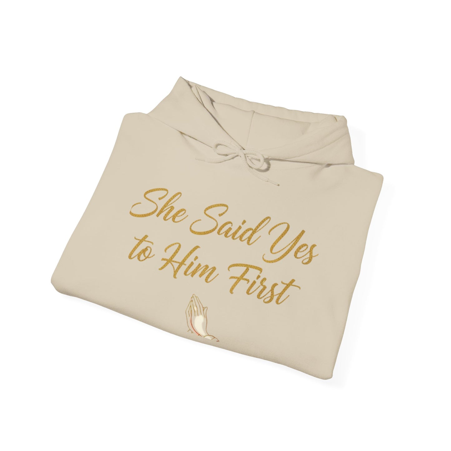 She Said Yes To Him First Hoodie — Engagement Proposal Sweatshirt