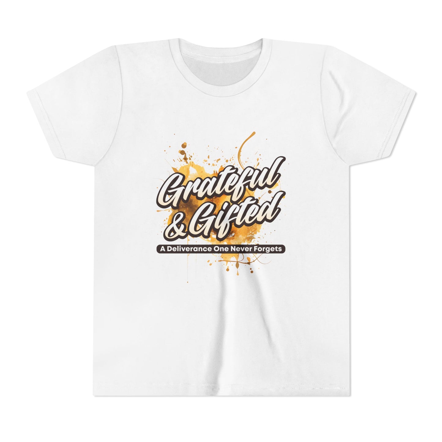 Grateful & Gifted Youth Tee – Inspirational Kids' Short Sleeve Shirt ("A Deliverance One Never Forgets")