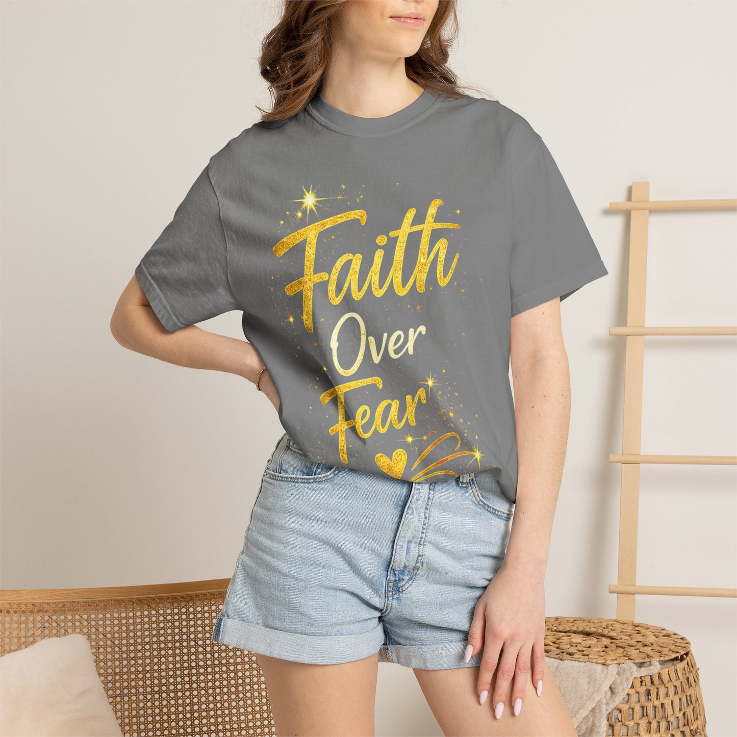 Faith Over Fear T-Shirt — Inspirational Christian Tee