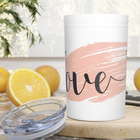 Love Insulated Tumbler, Perfect Gift for Coffee Lovers, Travel Mug, Personalized Thermal Cup, Seasonal Celebrations, Home or Office Use