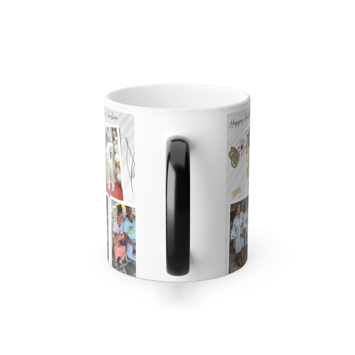 Personalized Color-Changing Mug – Happy Birthday Grandma Photo Collage Keepsake