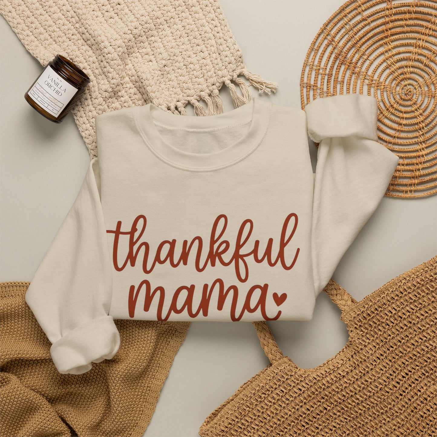 Thankful Mama sweatshirt | Thanksgiving fall pumpkin crewneck