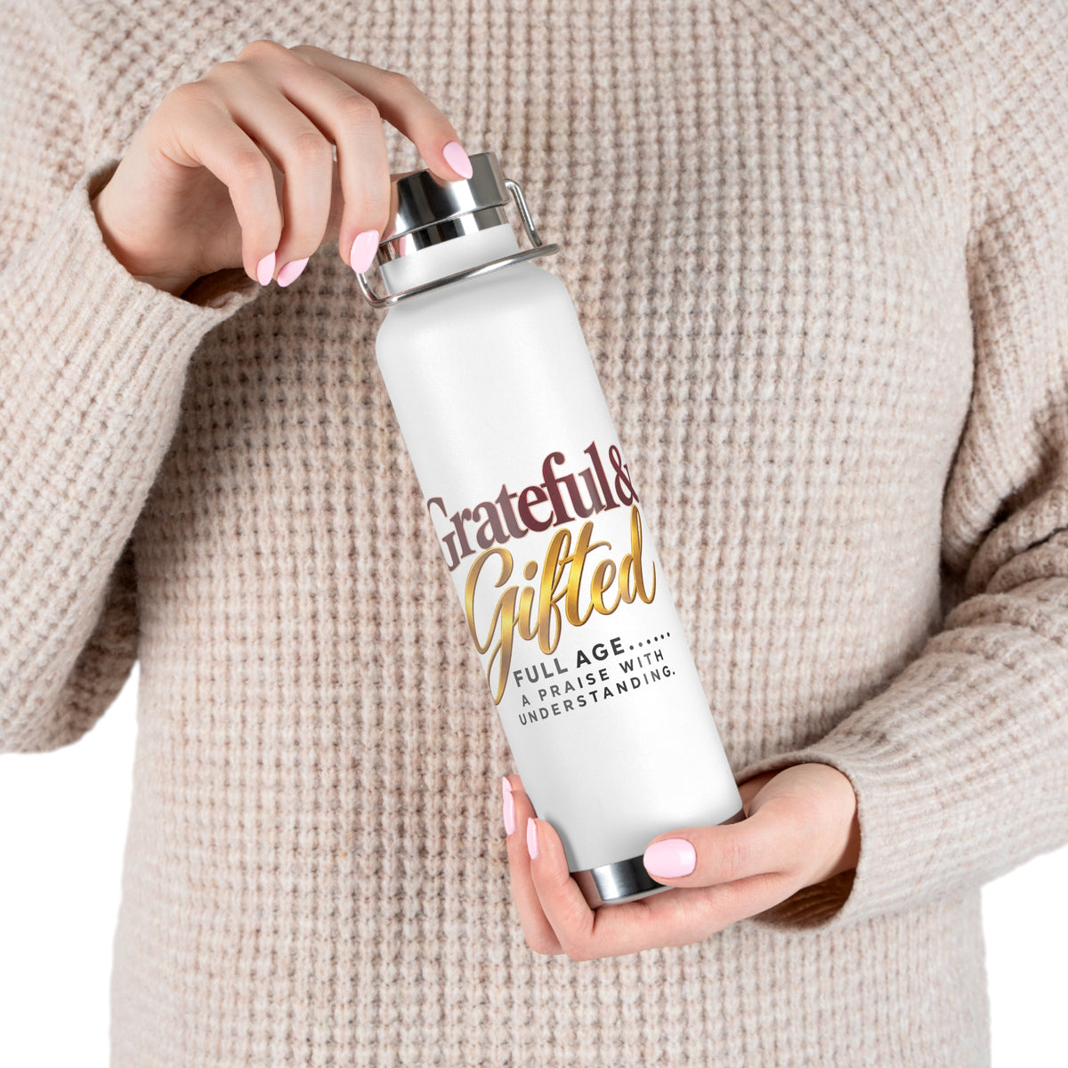 Grateful & Gifted 22oz Vacuum Water Bottle