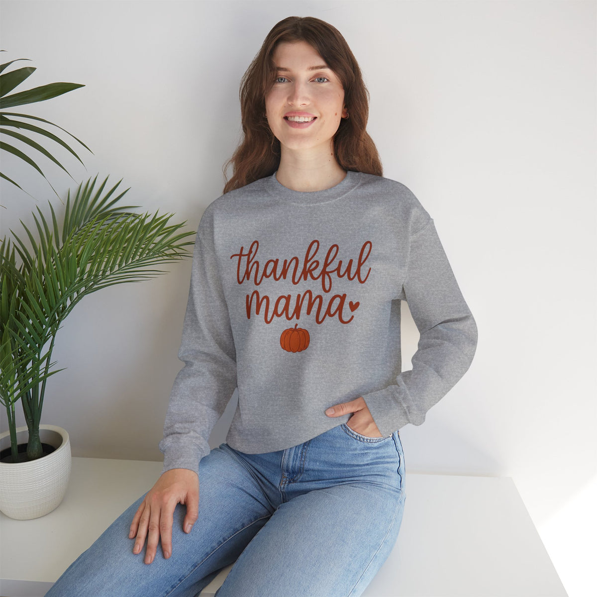 Thankful Mama sweatshirt | Thanksgiving fall pumpkin crewneck