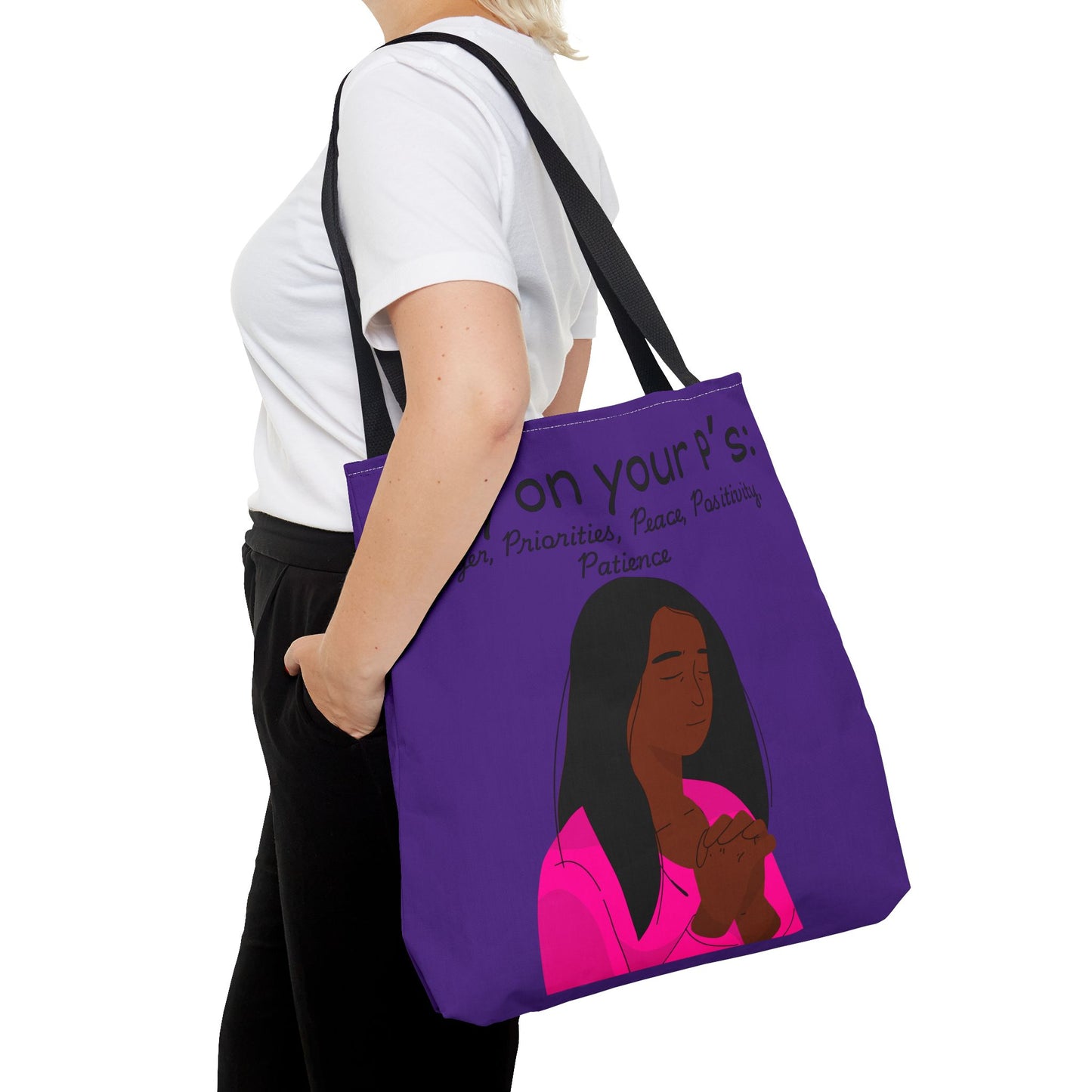 Empowering Prayer Tote Bag - Stay on Your P's: Prayer, Priorities, Peace, Positivity, Patience, Spiritual Gift, Christian Accessory, [...]