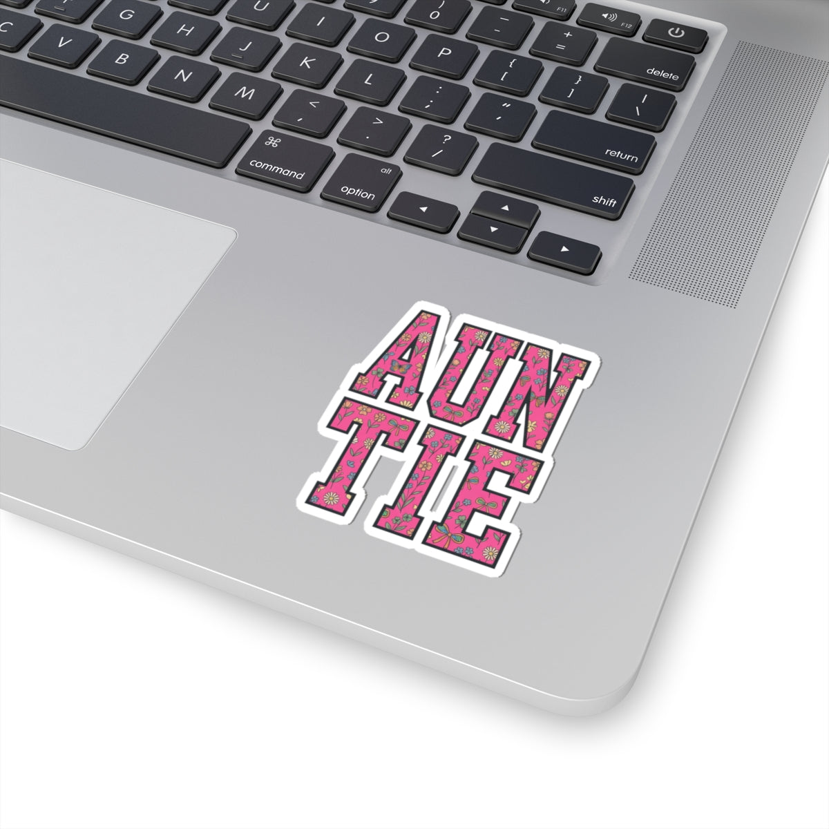 Floral 'AUNTIE' Typography Kiss-Cut Stickers | Auntie Pride