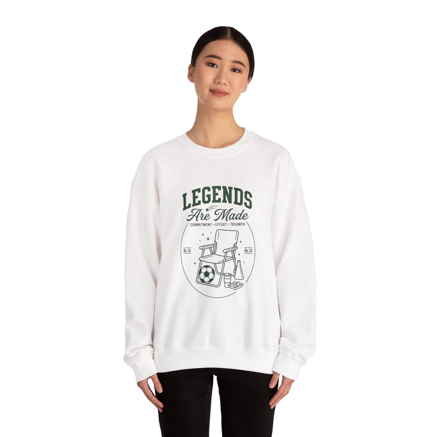 Legends Are Made Crewneck Sweatshirt | Soccer Club, Retro Sports Mom