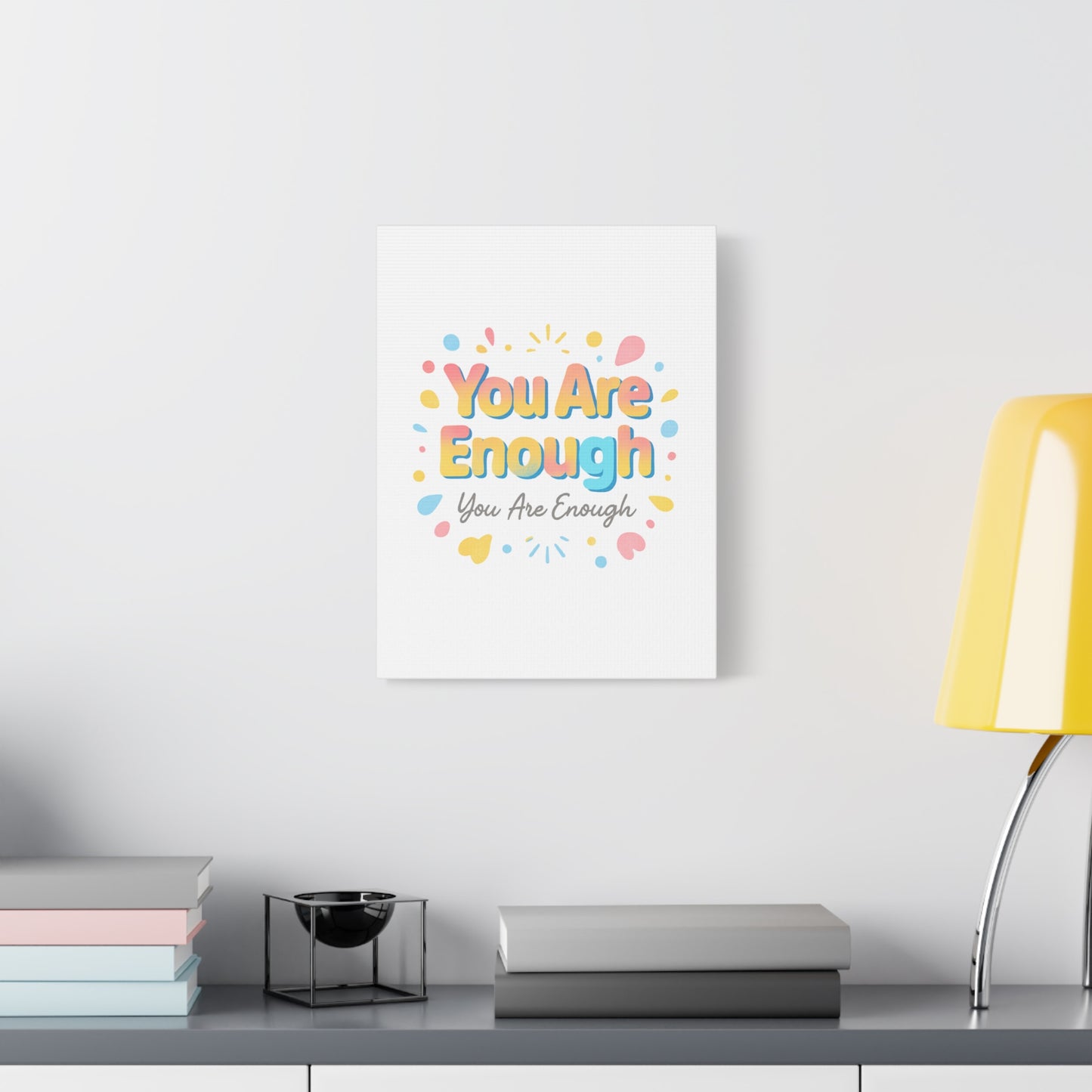 You Are Enough Canvas Wall Art — Inspirational Motivational Home Decor