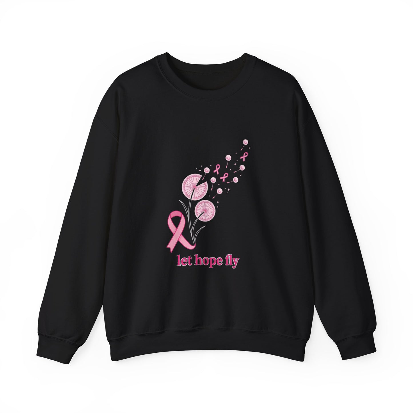 Let Hope Fly pink ribbon Sweatshirt | Breast Cancer Awareness