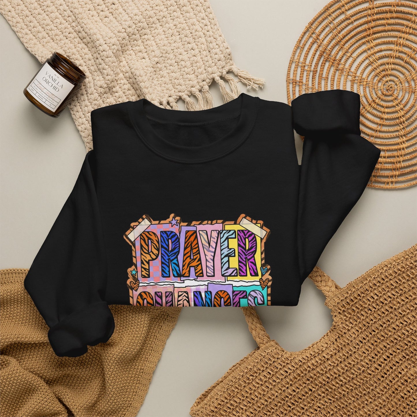 Prayer Changes Things Sweatshirt | Christian rainbow scripture, mixed-font faith