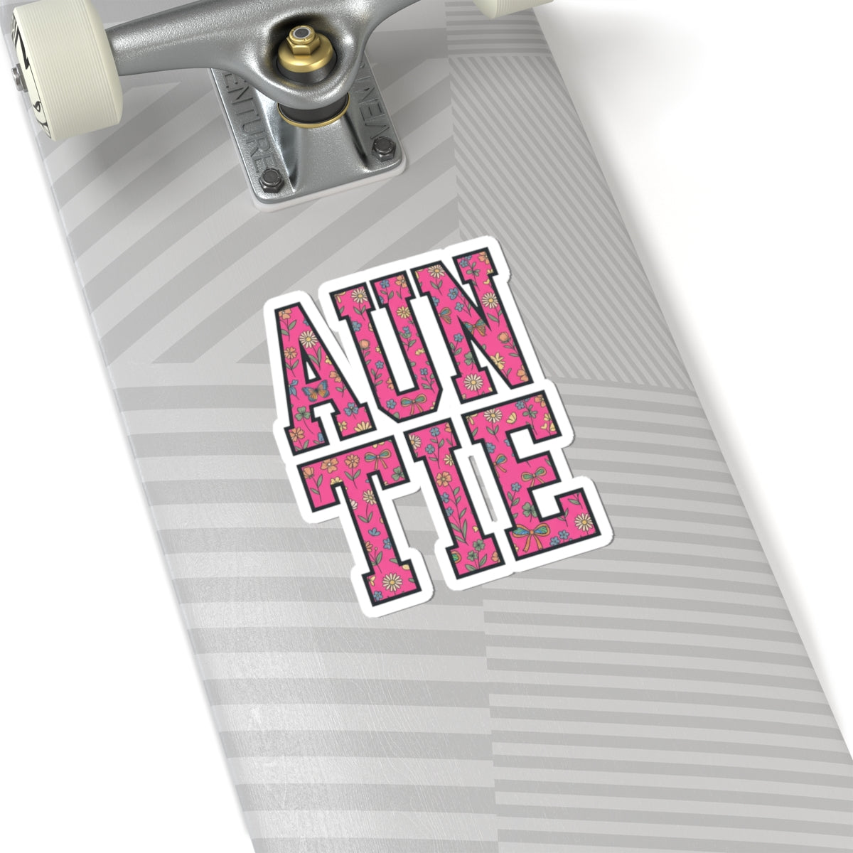 Floral 'AUNTIE' Typography Kiss-Cut Stickers | Auntie Pride