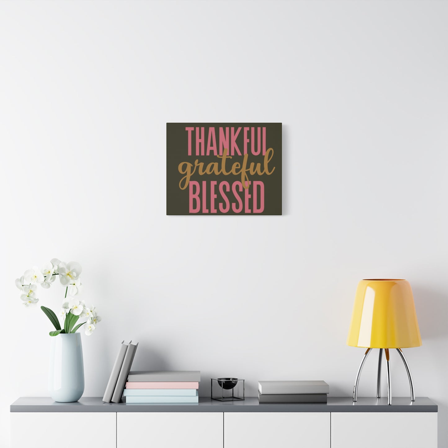 Canvas Wall Art - "Thankful Grateful Blessed" Inspirational Home Décor