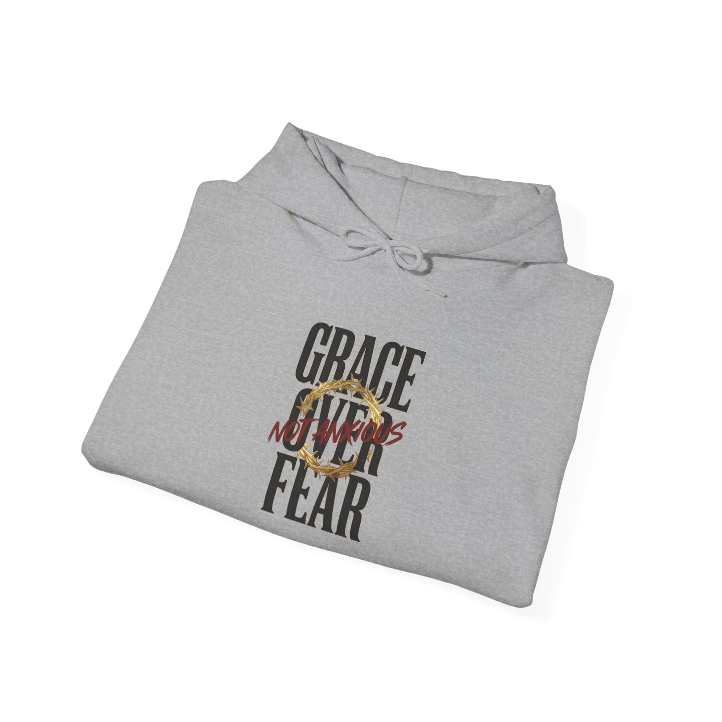 Grace Over Fear Hoodie | Christian Streetwear, Distressed Scripture Style