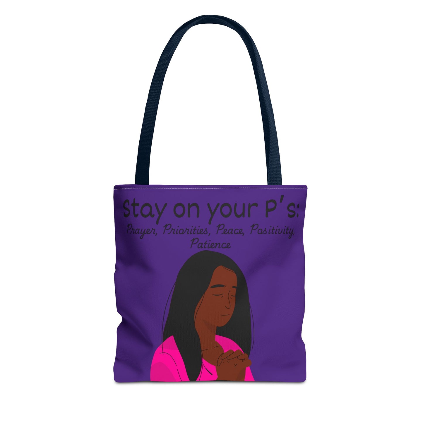 Empowering Prayer Tote Bag - Stay on Your P's: Prayer, Priorities, Peace, Positivity, Patience, Spiritual Gift, Christian Accessory, [...]