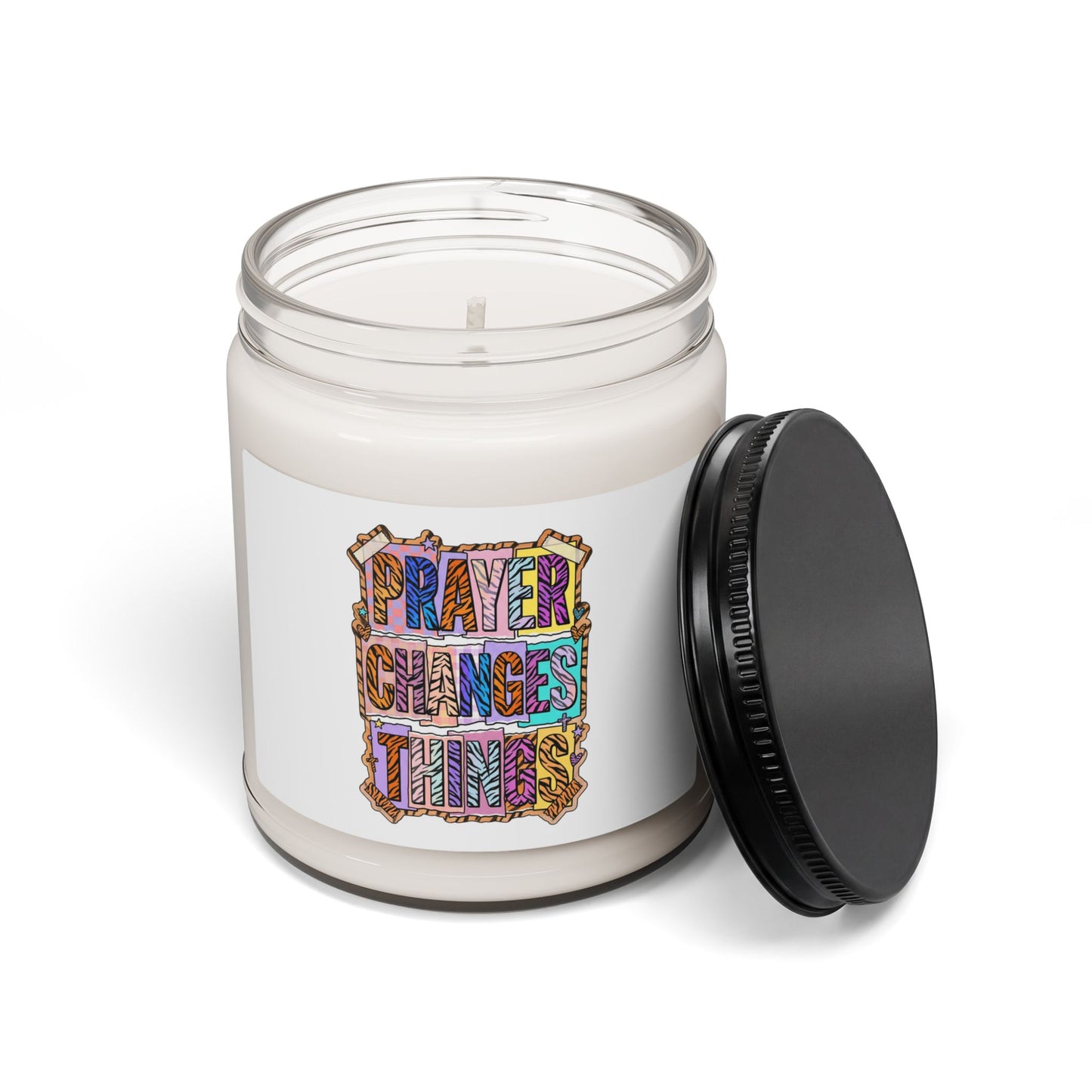 Prayer Changes Things Candle | Christian Faith, Colorful Scripture Soy Jar