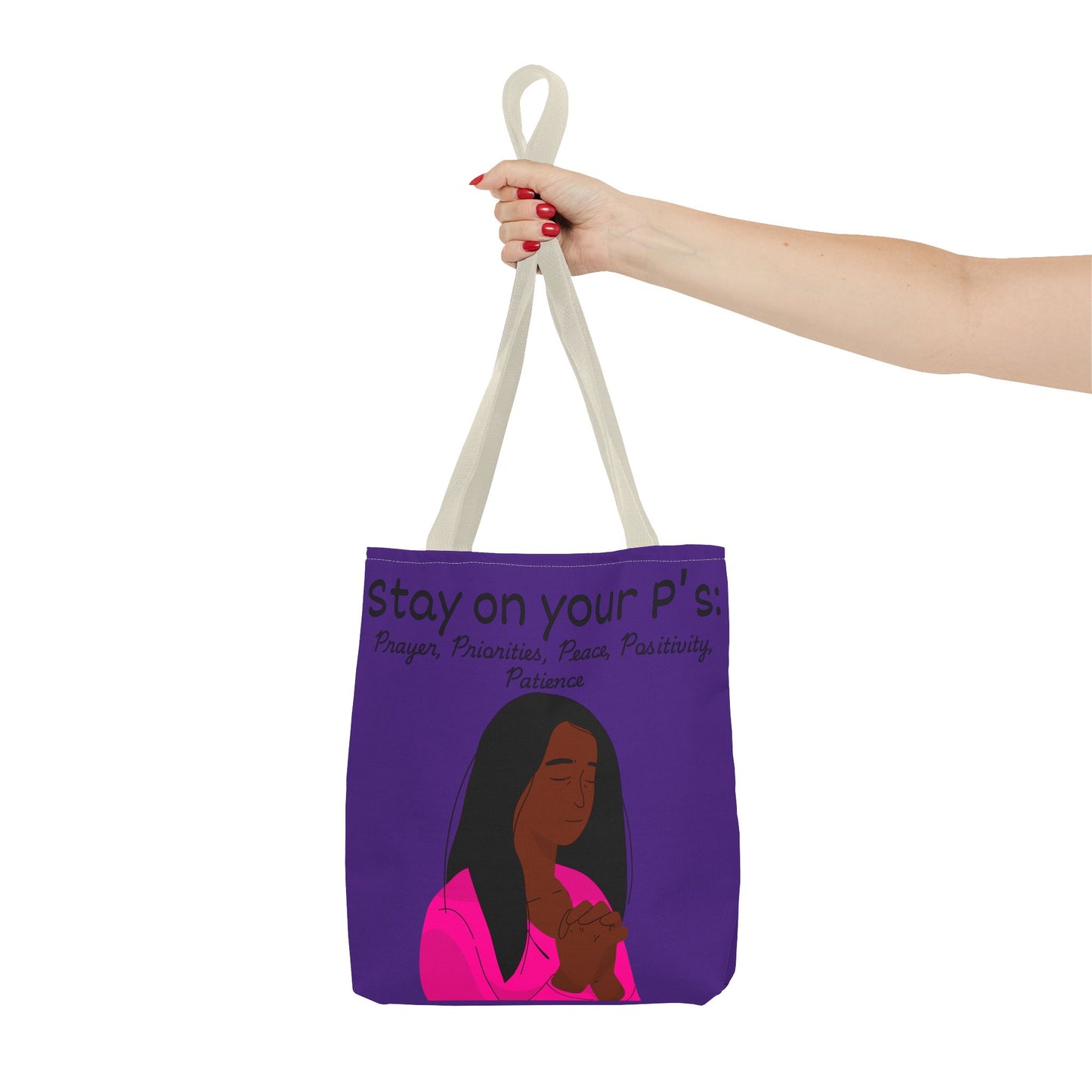 Empowering Prayer Tote Bag - Stay on Your P's: Prayer, Priorities, Peace, Positivity, Patience, Spiritual Gift, Christian Accessory, [...]