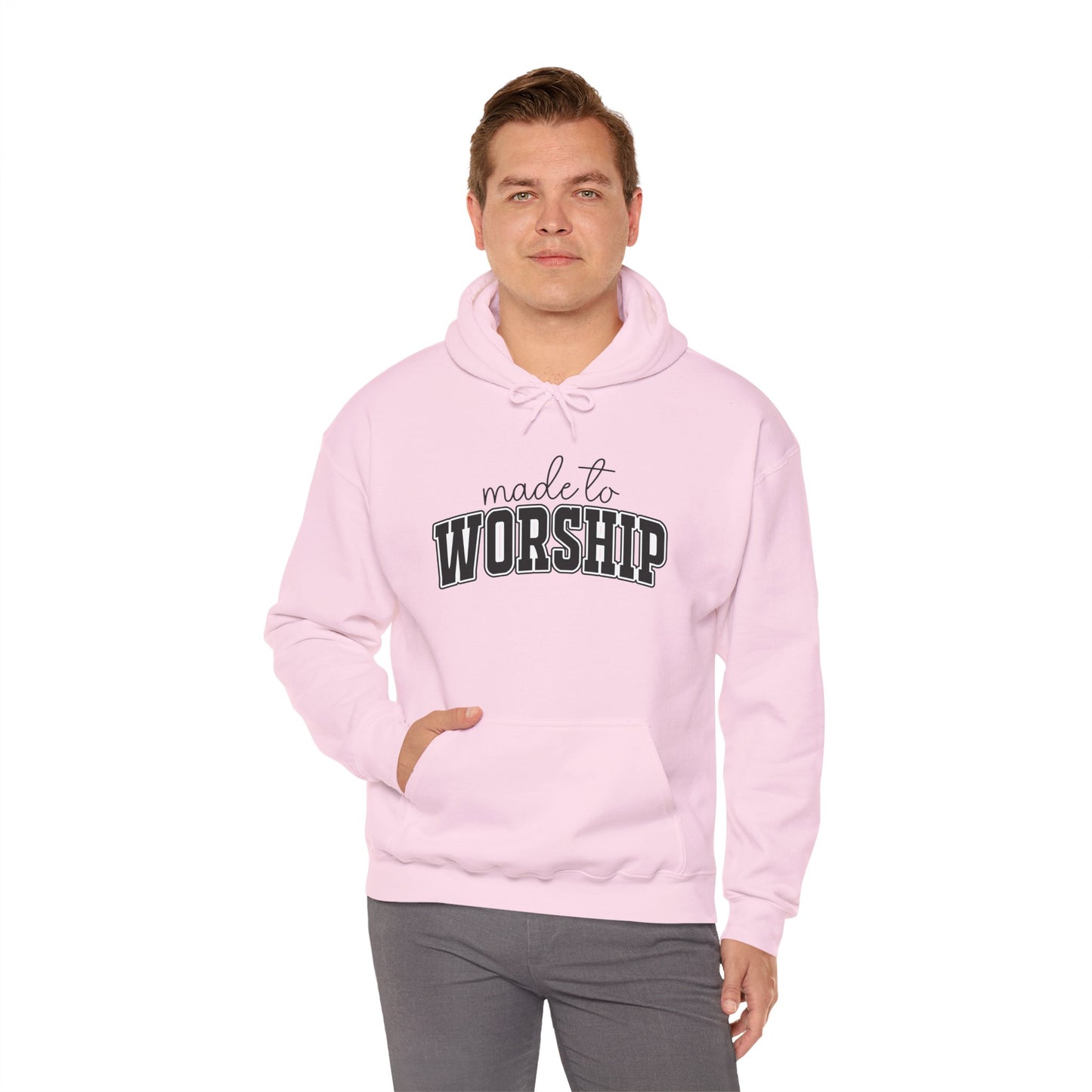 Christian Graphic Hoodie - 'Made to Worship' Pullover