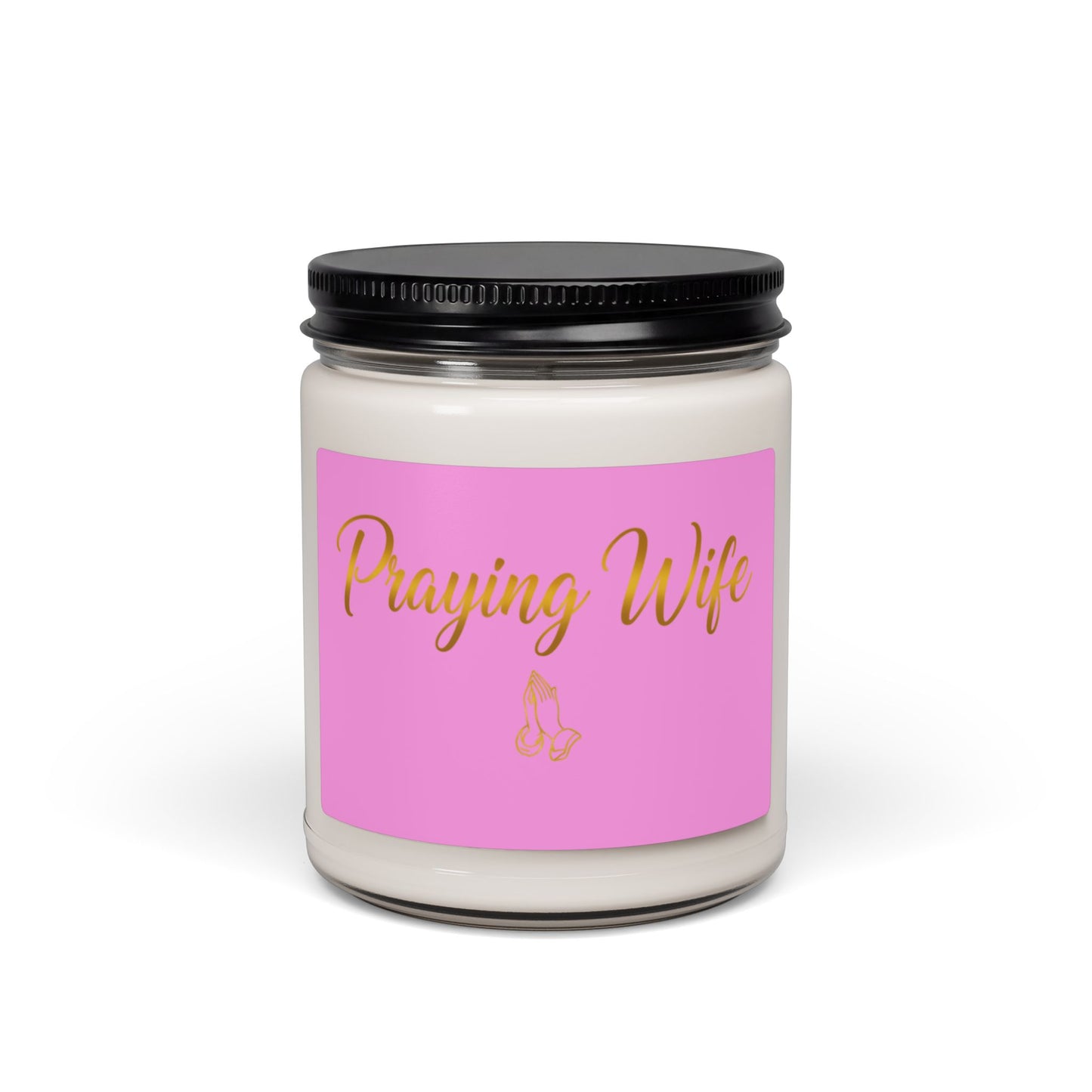 Praying Wife Scented Soy Candle — 9oz Inspirational Pink Jar