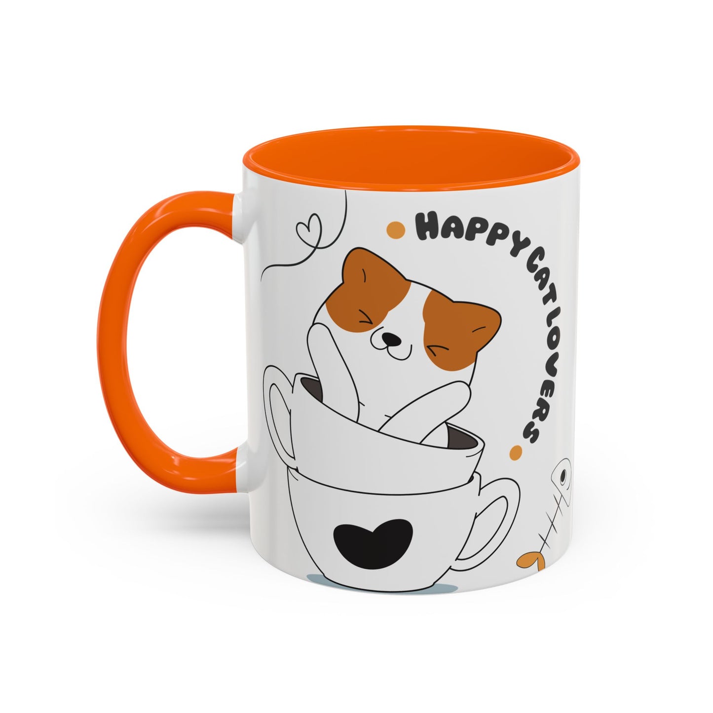Whimsical Cat Lovers Coffee Mug | Cute Cat Decor, Gift for Pet Owners, Fun Design, Coffee Lover's Gift, Black Accent Mug