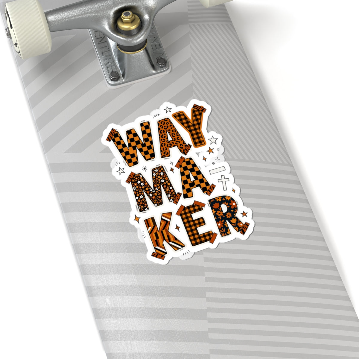 Waymaker Sticker | Christian faith sticker, playful mixed-font, colorful scripture style