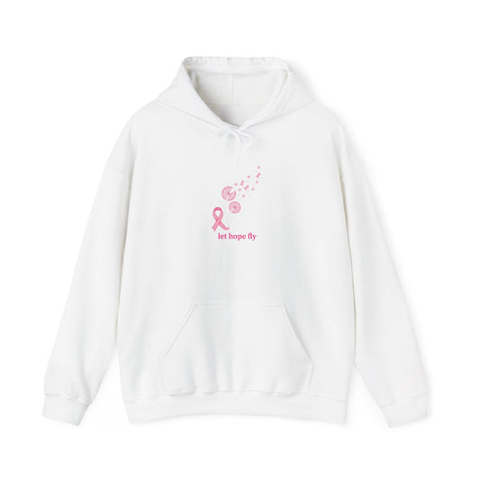 Let Hope Fly pink ribbon hoodie | Breast Cancer Awareness, Support