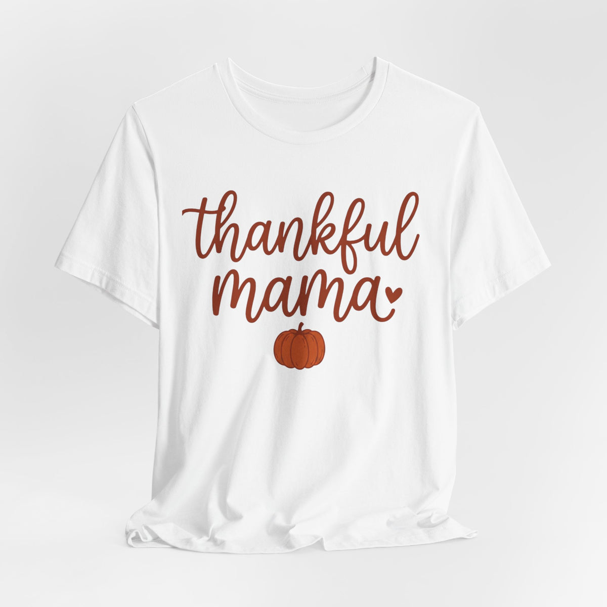 Thankful Mama Tee | Thanksgiving pumpkin mom shirt, fall harvest apparel